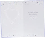 UK Greetings Father's Day card for husband with love heart design, featuring colorful illustrations and heartfelt message.