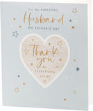 UK Greetings Father's Day card for husband featuring a thank you design, showcasing a heartfelt greeting card for special occasions.