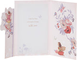 UK Greetings floral fairy birthday card featuring colorful fairy design for mum, perfect for celebrating special occasions.