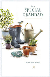 UK Greetings greeting card for a special grandad with best wishes, featuring heartfelt message and colorful design.