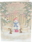 UK Greetings Christmas card featuring a snowman design, perfect for sending holiday wishes to a wonderful niece.
