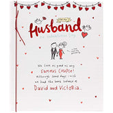 UK Greetings Valentine's Day card for husband featuring a couple design, perfect for expressing love on special occasions.