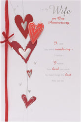 UK Greetings anniversary greeting card for wife featuring a heartfelt poem and elegant design, perfect for special occasions.