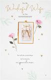 UK Greetings anniversary greeting card for wife, large card with heartfelt message to celebrate special occasion.