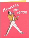 UK Greetings Freddie Mercury Mother’s Day card featuring vibrant design and artwork celebrating the iconic singer and special occasion.