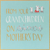 UK Greetings Mother's Day greeting card from grandchildren, featuring colorful design and heartfelt message for moms.