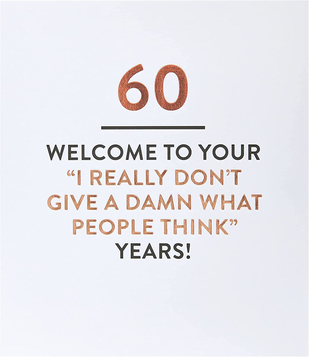 Funny 60th birthday greeting card by UK Greetings featuring humorous design and cheerful message for milestone celebrations.