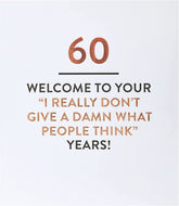 Funny 60th birthday greeting card by UK Greetings featuring humorous design and cheerful message for milestone celebrations.