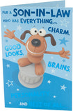 UK Greetings funny son-in-law birthday card featuring humorous design, perfect for celebrating his special day.