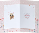 UK Greetings Gold Foil Finishes Boofle Daughter & Son-in-Law Anniversary Card, decorative greeting card with shiny gold accents.