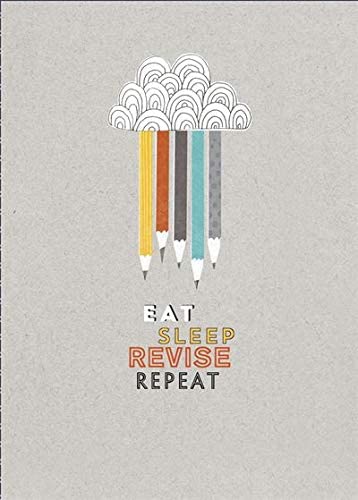 UK Greetings Good Luck in Your Exams greeting card from Camden Graphics range, featuring colorful exam-themed design.
