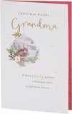 UK Greetings Grandma Rabbits Christmas Card, festive greeting card featuring adorable rabbits for the holiday season.