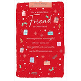 UK Greetings Christmas greeting card featuring a heartfelt message for a wonderful friend, with festive holiday design and traditional style.