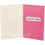 UK Greetings Groovy Design Mummy Birthday Card showing colorful, fun cartoon mummy illustration on a cheerful greeting card.
