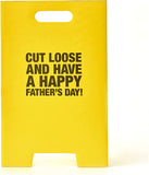UK Greetings Hanson White Father's Day Card featuring a humorous joke design, measuring 6 inches, with colorful graphics.