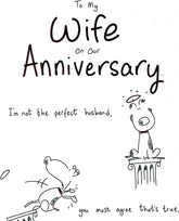 UK Greetings anniversary greeting card for wife featuring heartfelt message, perfect for celebrating special moments together.