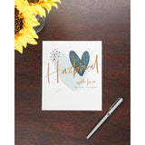 UK Greetings Hearts Design Husband Birthday Card featuring a romantic heart pattern and festive message for special occasions