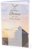 UK Greetings husband's birthday card featuring heartfelt words, perfect for celebrating his special day.