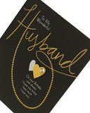 UK Greetings husband golden heart birthday card with sentimental verse, featuring a heartfelt design suitable for special occasions.