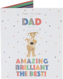 UK Greetings birthday greeting card for dad, featuring a festive design and the number 55, ideal for celebrating a special dad.