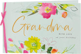 UK Greetings birthday greeting card for grandma featuring integrated design and cheerful message.