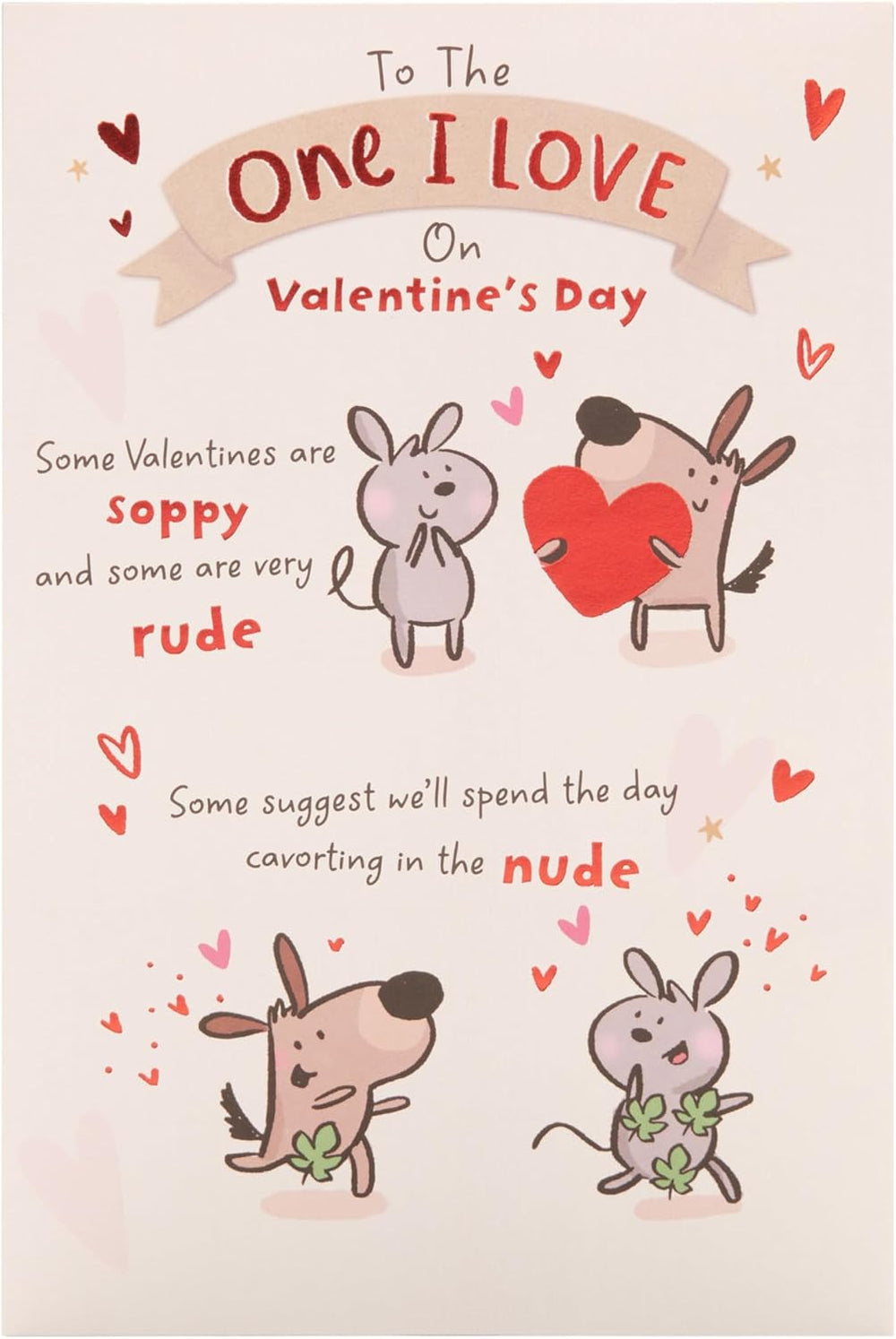 UK Greetings integrated "One I Love" greeting card, 90-pack, featuring heartfelt design for special occasions.