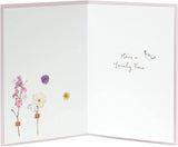 UK Greetings Into the Meadow floral birthday card featuring colorful floral design, perfect for celebrating special occasions.