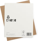 UK Greetings Kindred Happy Birthday card with gold foil accents, featuring elegant design and festive greeting for special celebrations.