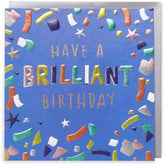 UK Greetings Kindred birthday greeting card with colorful confetti design for celebrating special occasions.