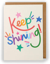 UK Greetings Kindred Keep Shining greeting card featuring a heartfelt design for special occasions.
