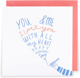 UK Greetings Kindred Valentine's Card with "Love You with All My Heart" note, featuring romantic design for special occasions.