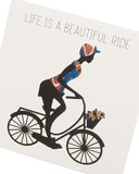 UK Greetings Kindred X Afrotouch greeting card featuring vibrant artwork with the message "Life Is a Beautiful Ride."