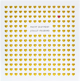 UK Greetings Little Hearts husband birthday card, featuring colorful heart designs and heartfelt message inside.