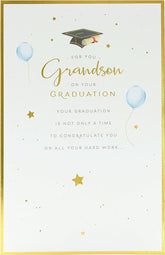 UK Greetings congratulation card for grandson on graduation, featuring a lovely design suitable for celebrating his achievement.