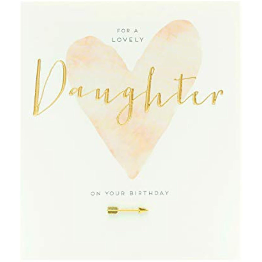 UK Greetings Lovely Daughter birthday card featuring colorful floral design and heartfelt message for celebrating a special daughter.