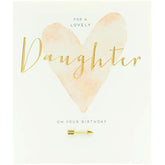 UK Greetings Lovely Daughter birthday card featuring colorful floral design and heartfelt message for celebrating a special daughter.