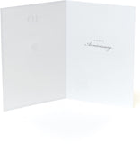 UK Greetings luxury 40th anniversary greeting card featuring ruby design and heartfelt message for 40 years together.