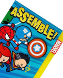 UK Greetings Marvel Avengers Kawaii superhero birthday card with cute comic-style superhero illustration on front.