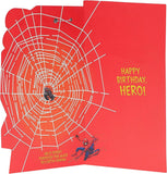 Marvel Spiderman birthday greeting card for 8th birthday by UK Greetings, featuring Spiderman design on colorful card.