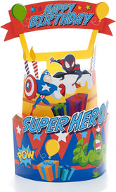 UK Greetings Marvel Spiderman Fun Hero pop-up birthday greeting card featuring Spiderman in a dynamic pose.