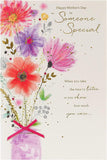 UK Greetings Mother's Day card with envelope featuring Someone Special design, perfect for celebrating moms with heartfelt messages.