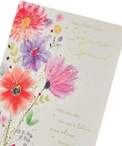 UK Greetings Mother’s Day card with envelope featuring Someone Special design, showcasing colorful floral artwork and heartfelt message.