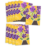 UK Greetings multipack of 10 birthday cards for her featuring purple flower designs, with colorful greeting card images.