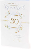 UK Greetings Mum and Dad 30th Anniversary Card with heartfelt design, perfect for celebrating a special milestone.