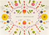 UK Greetings Nature Mandela Design birthday card featuring vibrant nature-inspired artwork and elegant greeting card details.