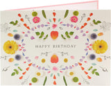 UK Greetings Nature Mandela Design birthday card featuring colorful nature-inspired patterns and artistic details.