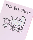 UK Greetings New Big Sister Congratulations Card, a colorful greeting card with celebratory design for new big sisters.
