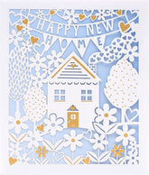 UK Greetings New Home luxury laser cut congratulations greeting card with intricate design, perfect for celebrating a new home.