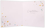 UK Greetings New Job floral and butterfly greeting card featuring colorful floral design and delicate butterflies.