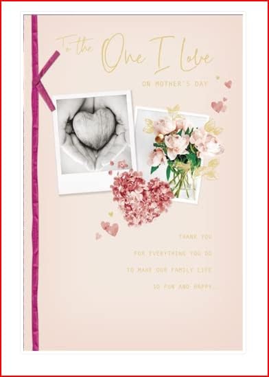 UK Greetings Mother’s Day card featuring "To He, One I Love" message, designed for expressing love on Mother’s Day.